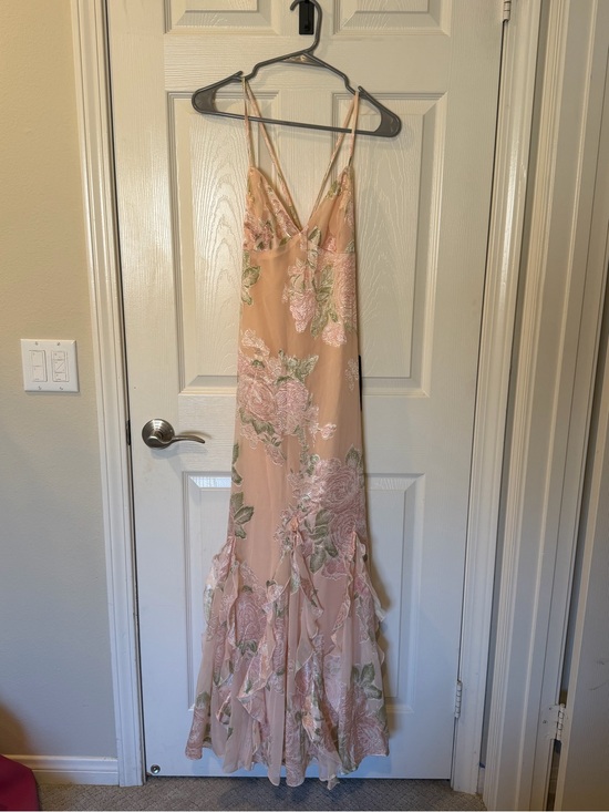 Lulus Dresses & Skirts - Lulu's Deluca Floral Burnout Sleeveless Ruffled Maxi Dress